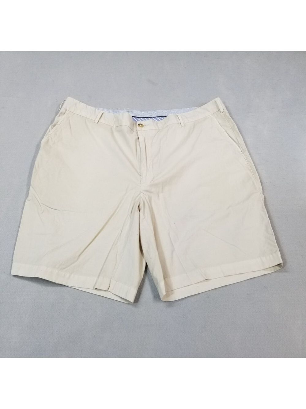 Peter Millar Shorts Mens Size 40 Brown Beige Cotton Nylon Blend Golf Flat Front